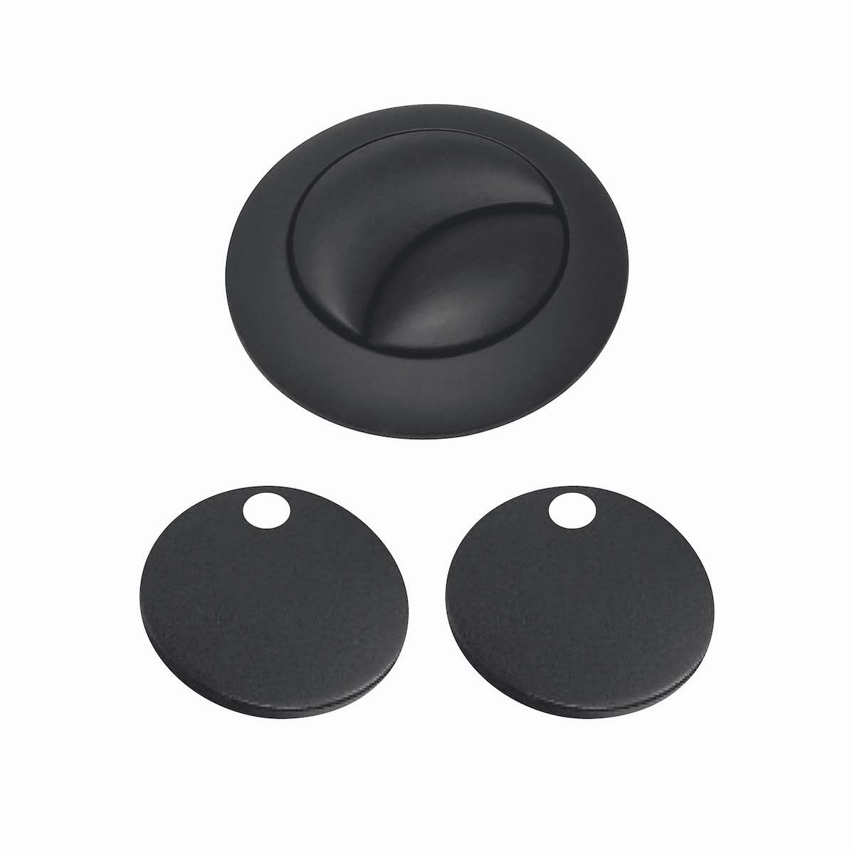 Matte Black Push Button & Hinge Covers