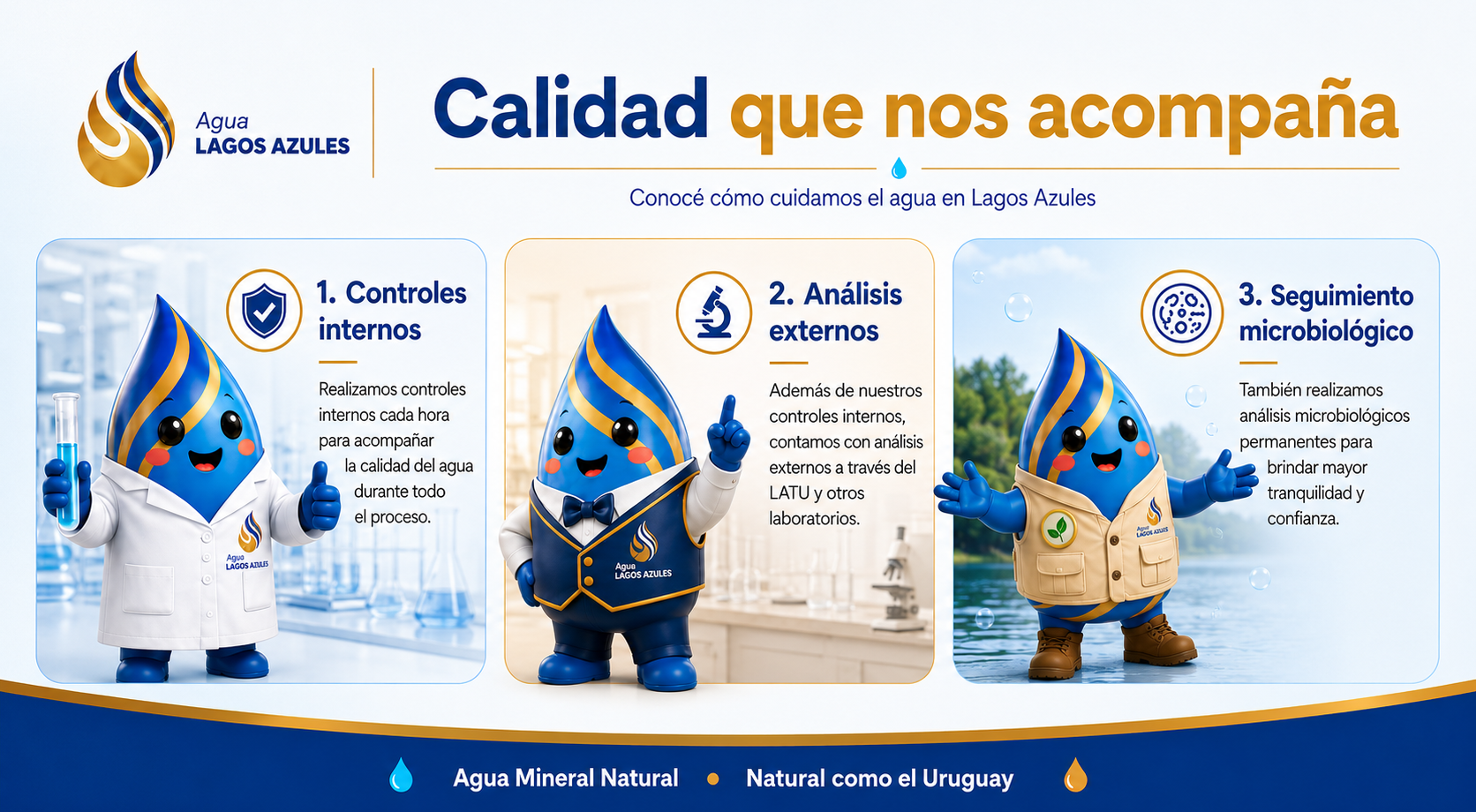 Calidad de lagos azules