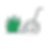 Lawn mowing service icon showing grass and mower in green color