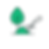 Shrub care services icon featuring green leaf and hand for hedge trimming and plant maintenance