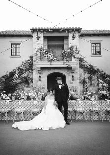 best wedding photographer Santa Barbara luxury estate wedding black and white editorial candid