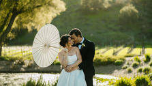 Golden-hour wedding photography in Santa Barbara with cinematic, film-inspired edits — capturing authentic moments amid coastal light, mountain sunsets, and timeless Montecito estate charm