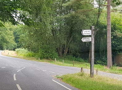 Which way, follow the sign post with Quest Drive