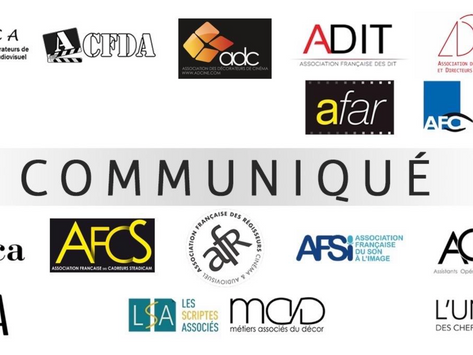 Communiqué des associations professionnelles // négociations salariales production audiovisuelle