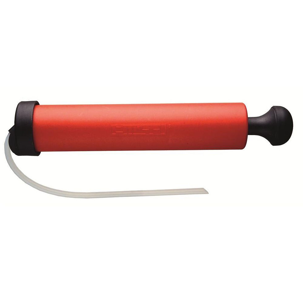 Manual Pump used to expulse the dust particles.