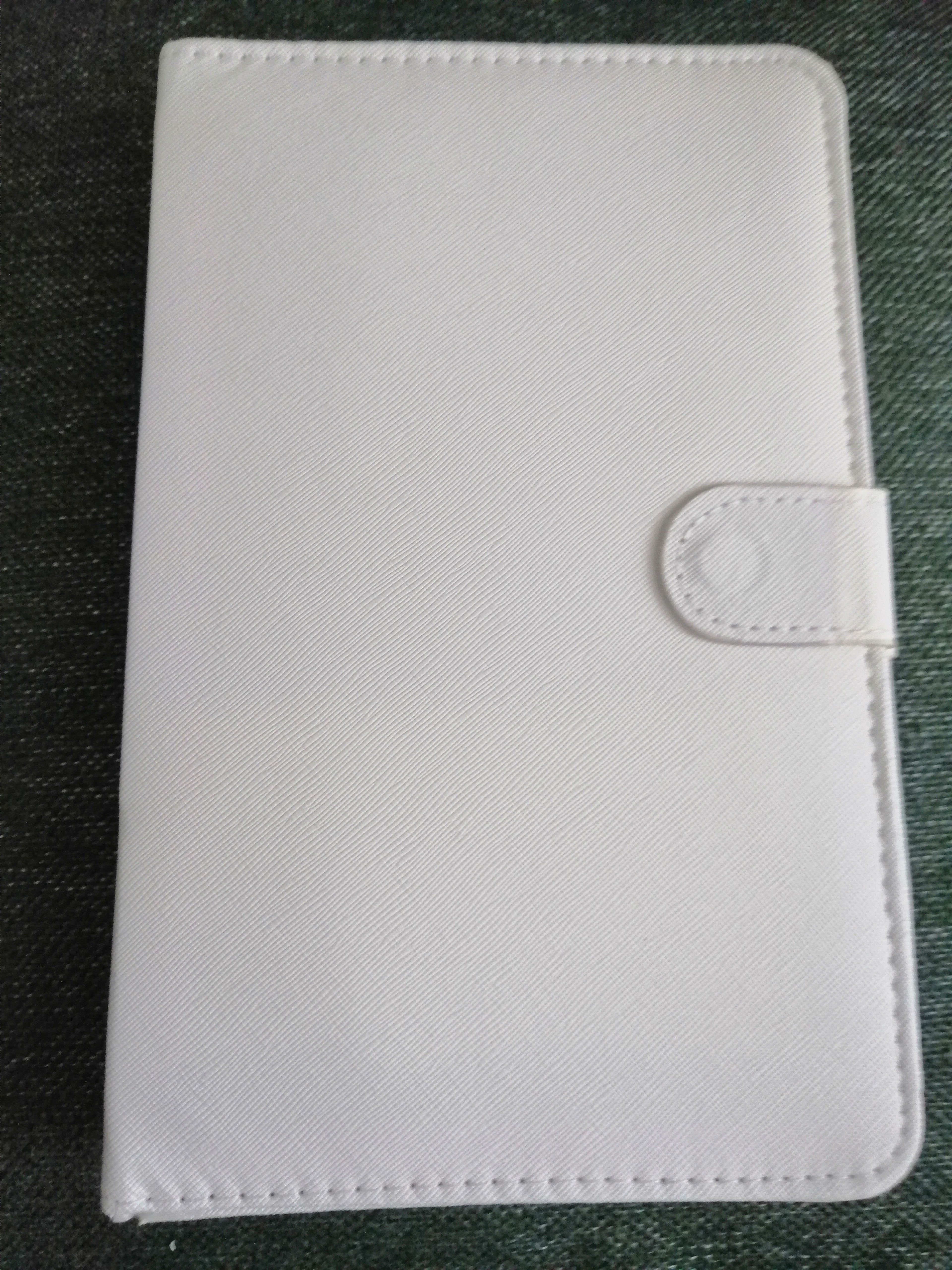 Teclado para smartphone com bolsa pele ecológica branca fecho interior magnético