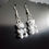 Miniatura: Par of silver earings gummy bear white little black spot