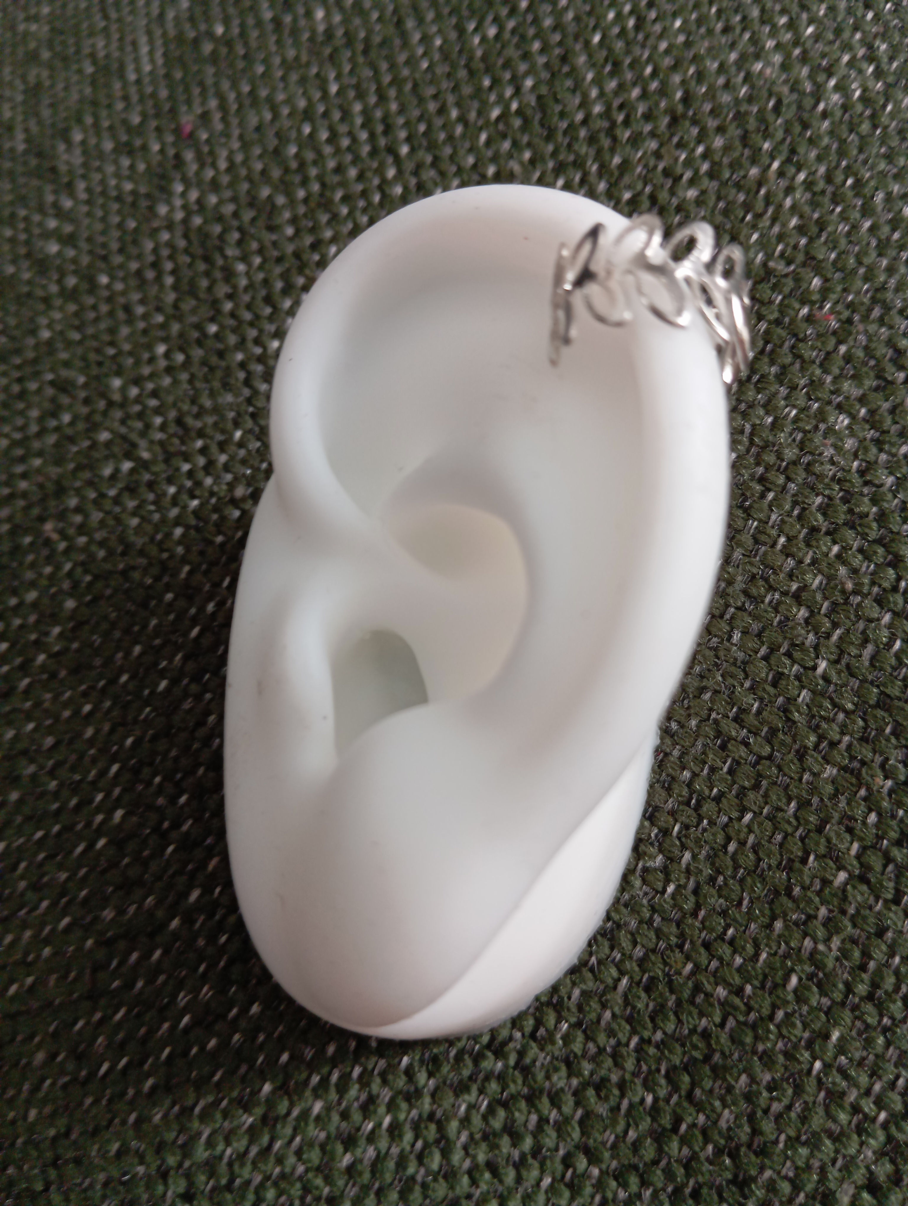 1 Piercing prateado Design Folha ajustável sem furo - Bijou