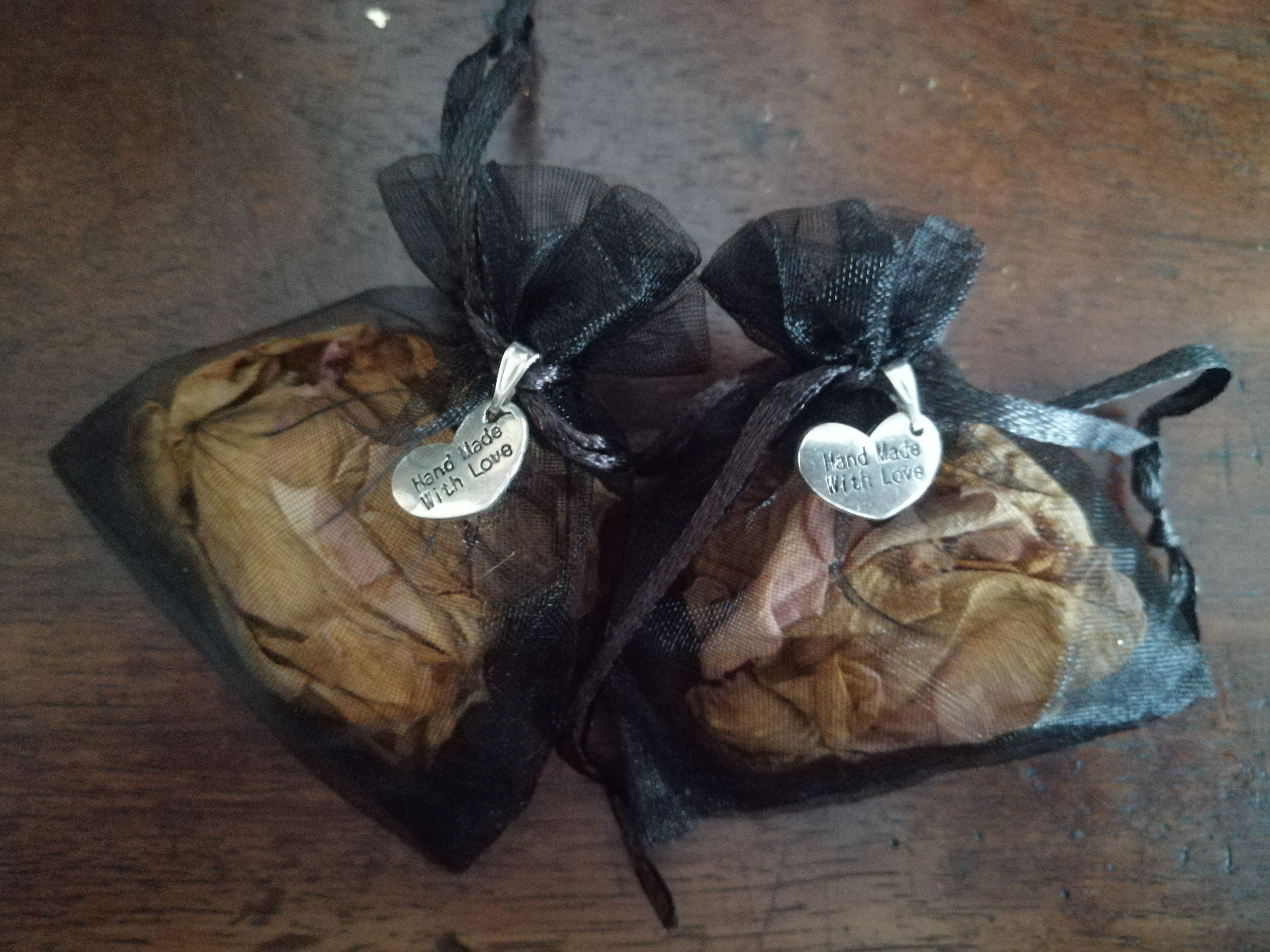 Saquinho pétalas rosa amarela - S - Conjunto de 2