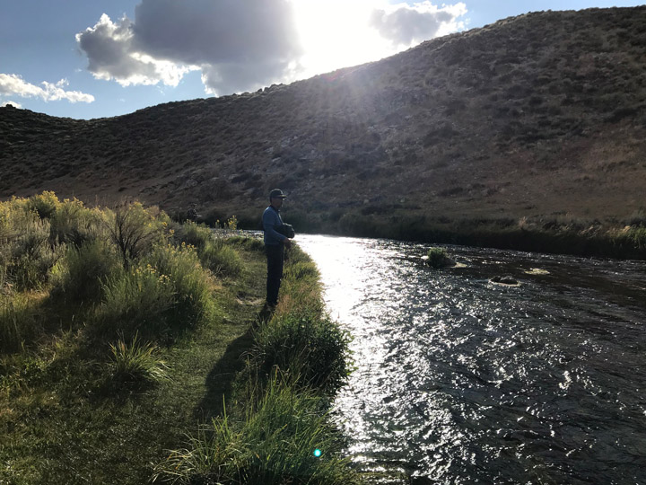 Rene C (front)and Vlad Z (behind) on Hot Creek