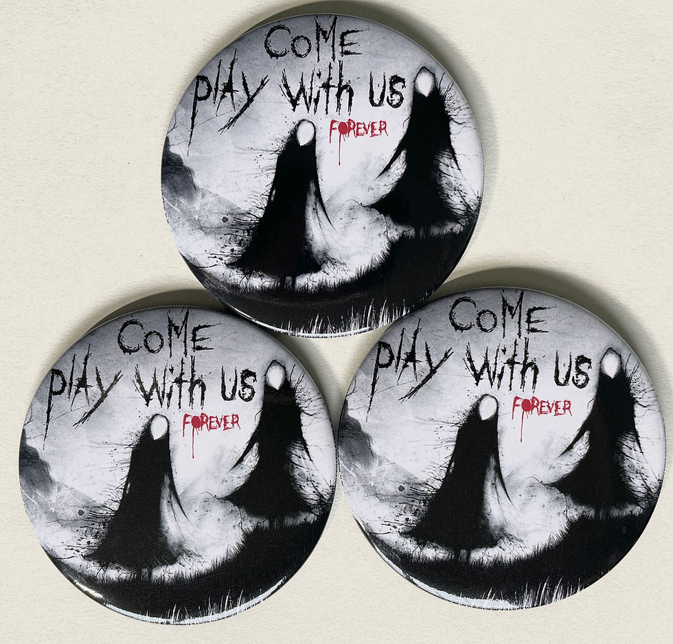 Thumbnail: Creepy Play Date 3 Inch Button Magnet