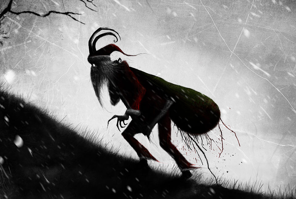 Thumbnail: Creepy Krampus Art by Artist Dave Dick