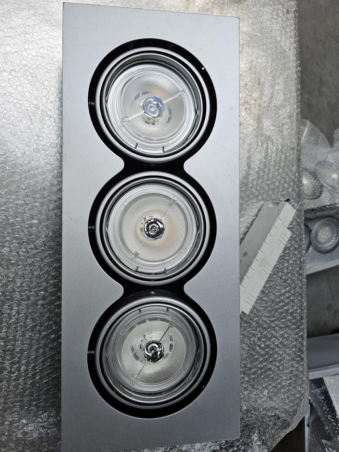 Plafondlamp 3 halogeen spots met transfo