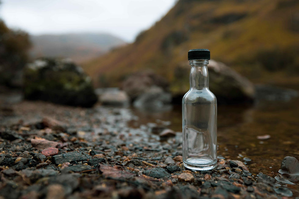 glass mini spirit bottle for wedding favour