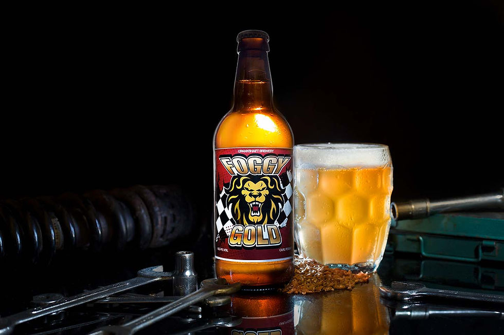 foggy gold beer from crankshaft brewery