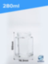 280ml Hexagonal Jar with dimensions