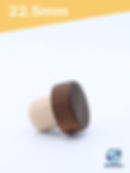 22.5mm Synthetic Cork dark wood top angle