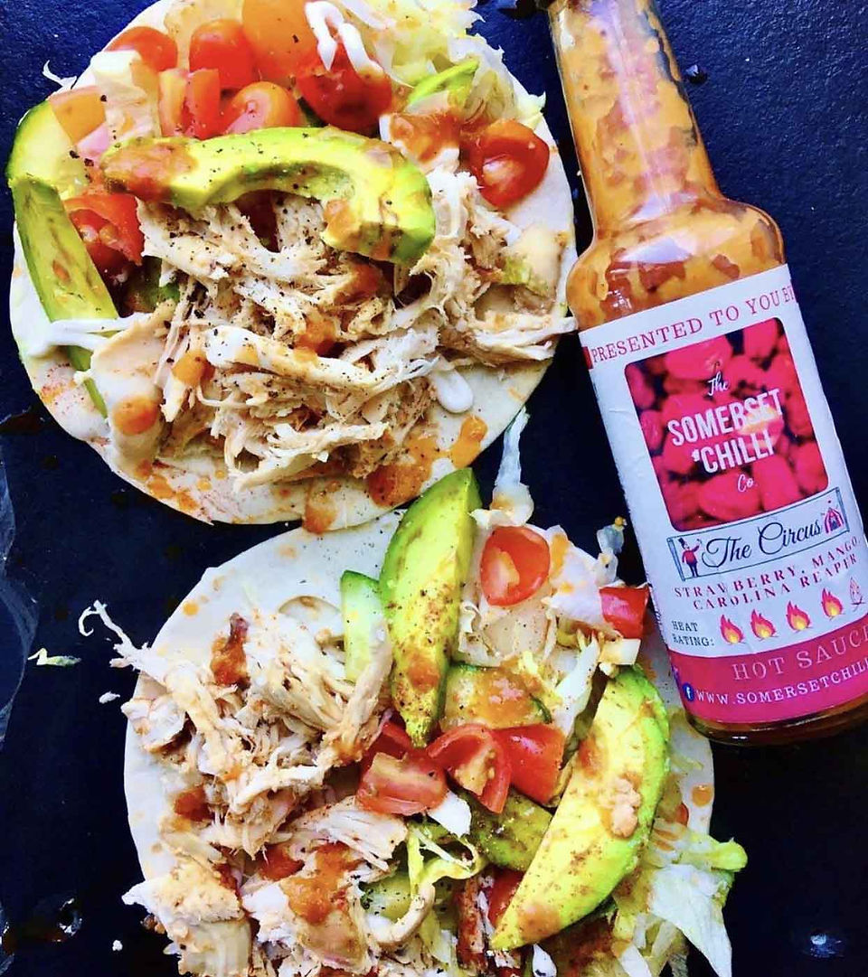 Tacos using somerset chilli co sauce