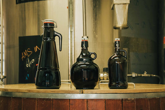 glass growler beer bottles
