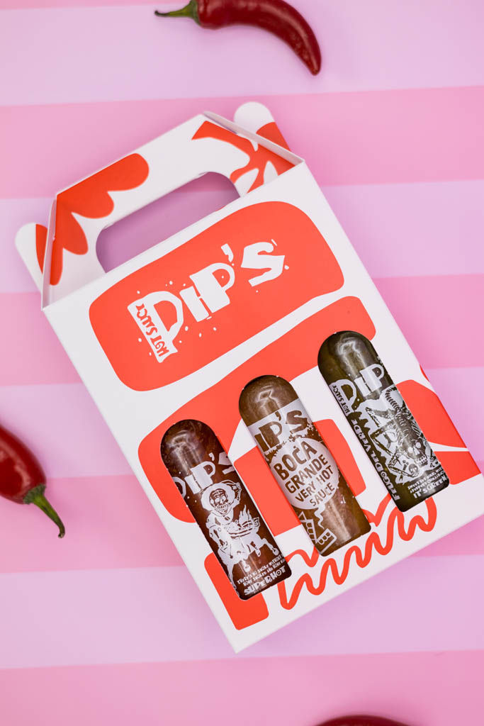 pips 3 bottle hot sauce gift box