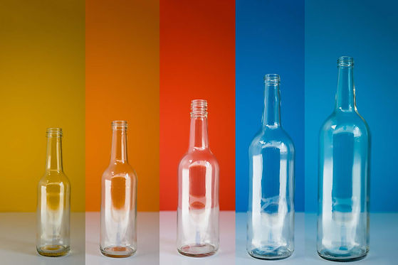 Glass water bottles