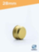 28mm gold metal screw top cap angle