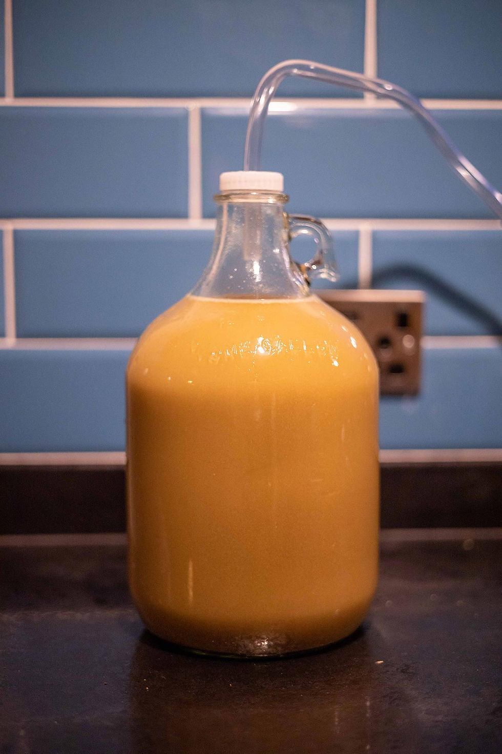 Home brewed beer fermenting