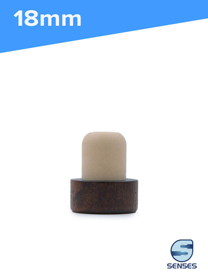Thumbnail: 18mm dark brown synthetic cork front angle