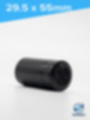 29.5x55mm satin black capsule angle