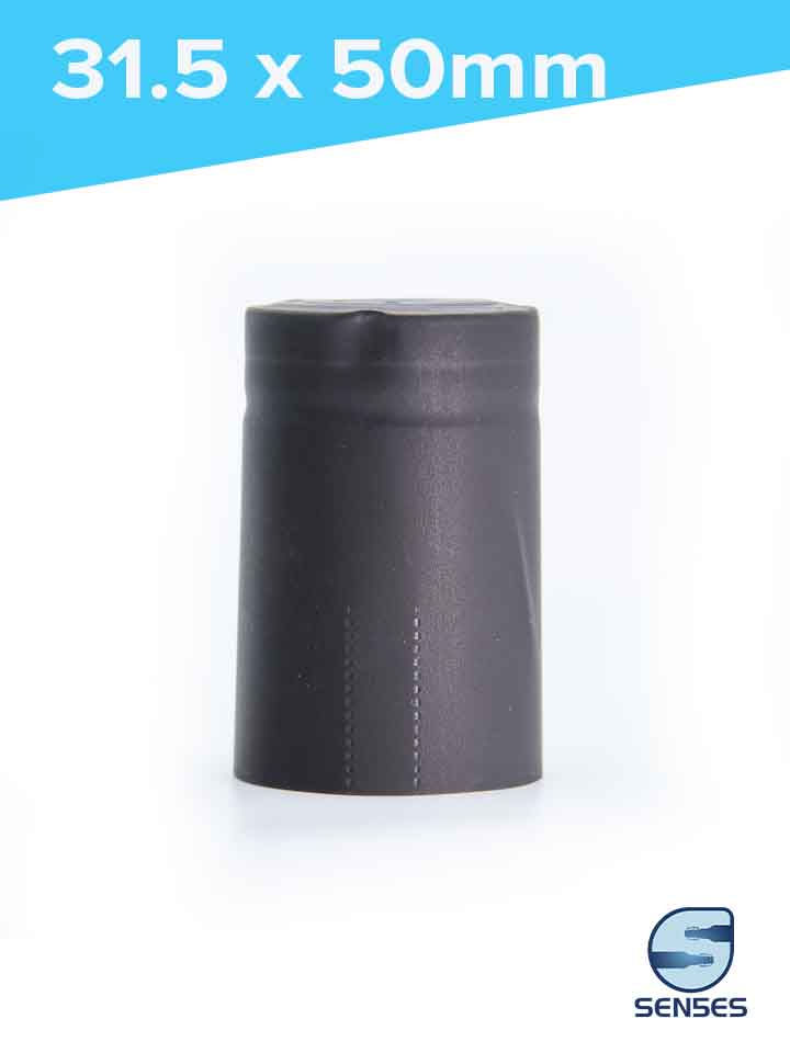 31.5 x 50mm black PVC capsule front pic