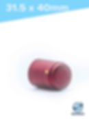 31.5 x 40mm Burgundy Capsule side
