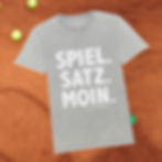 Spiel. Satz. Moin. Shirt, Vorderansicht, grau