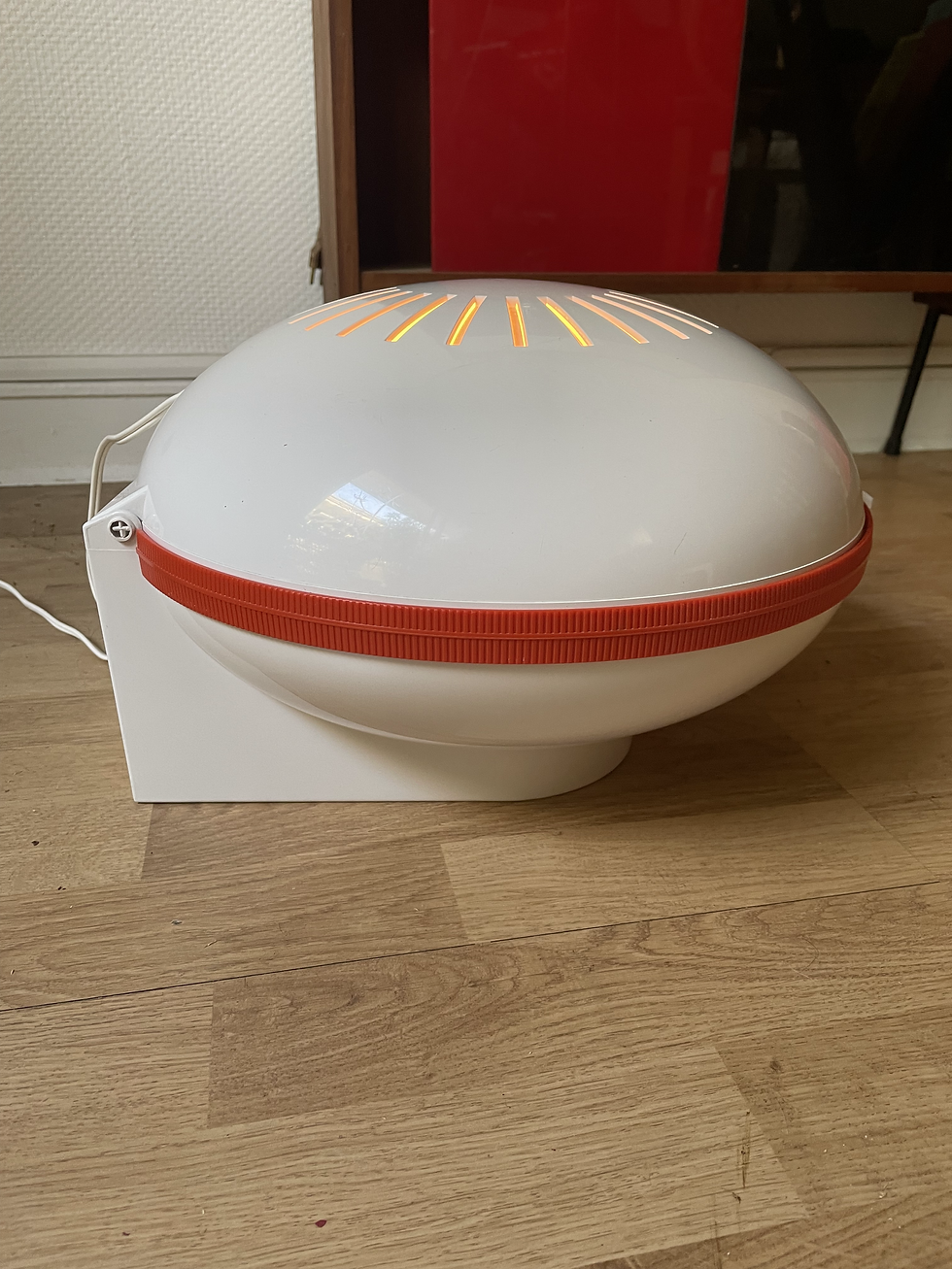 Miniature : Coiffeuse de table éclairante ovni Prisunic 70s