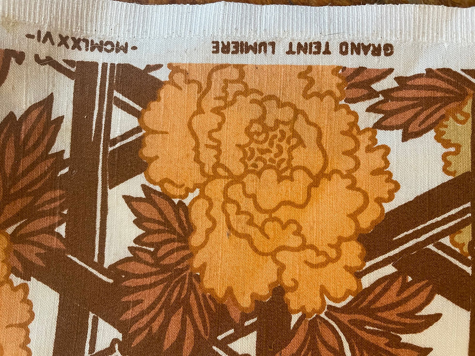 Miniature : 2 coupons de tissu Cyprien Boussac - 1976