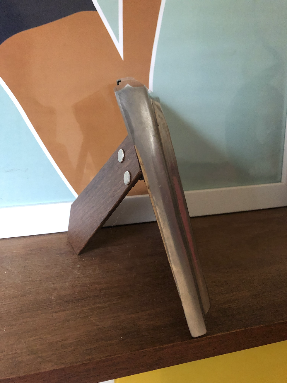 Miniature : Cadre photo étain argenté Portugal 60-70s