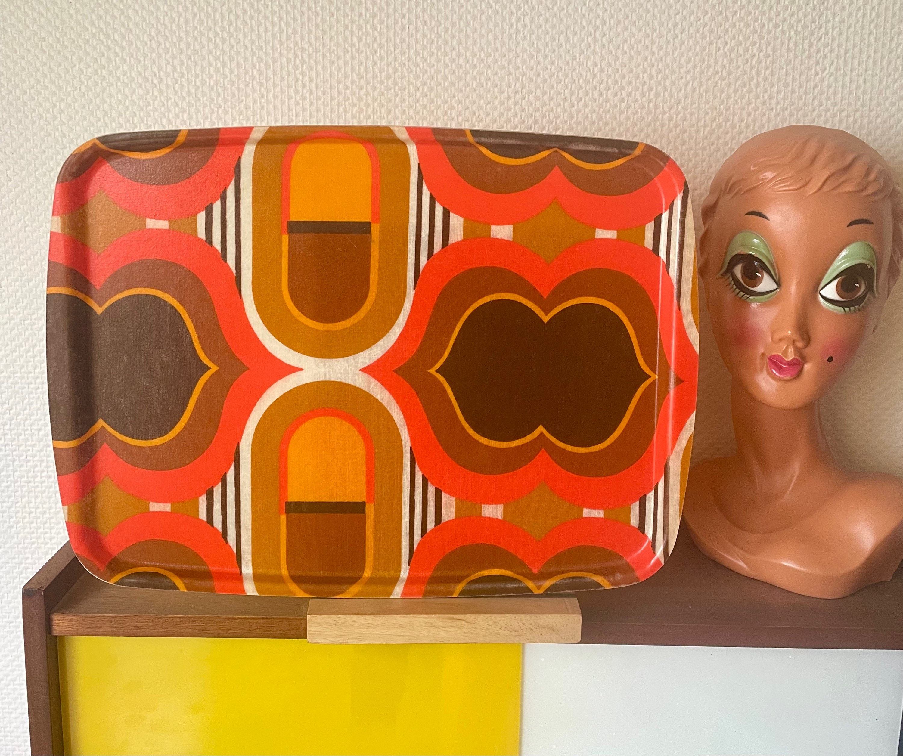 Plateau fibres de verre 70s