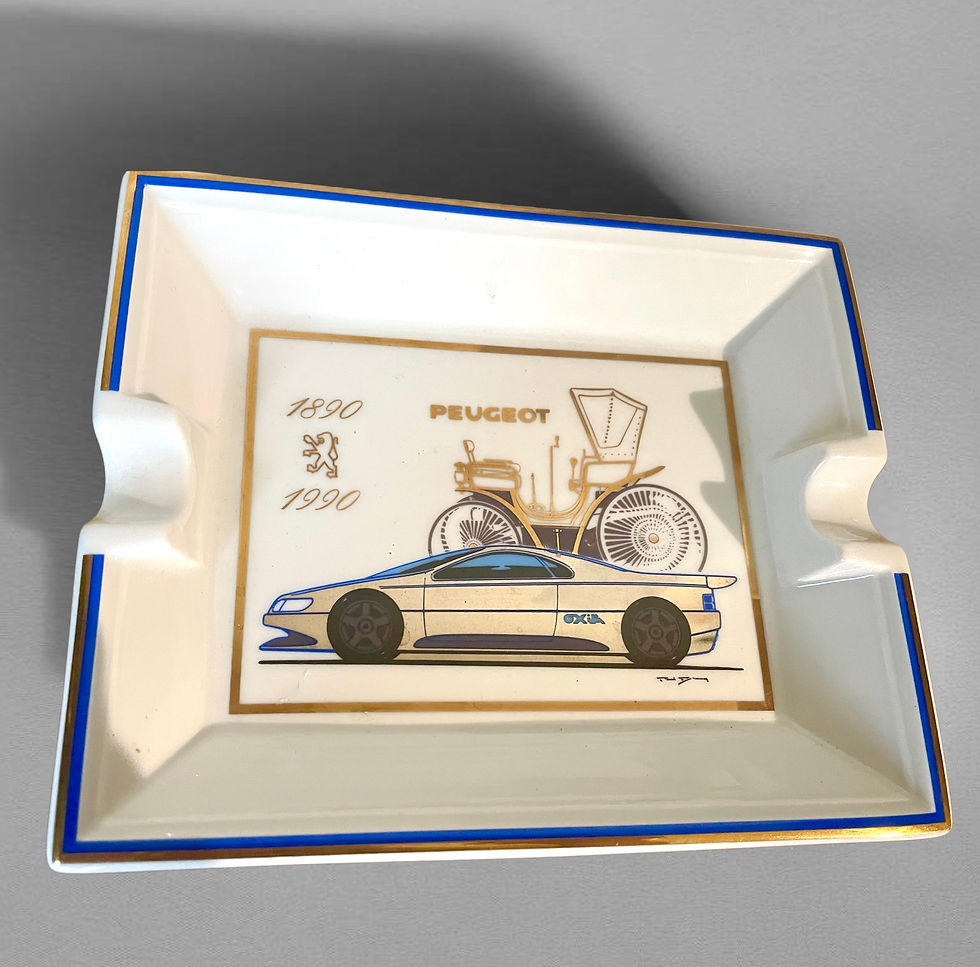 Miniature : Cendrier Peugeot 100 ans Porcelaine 1990