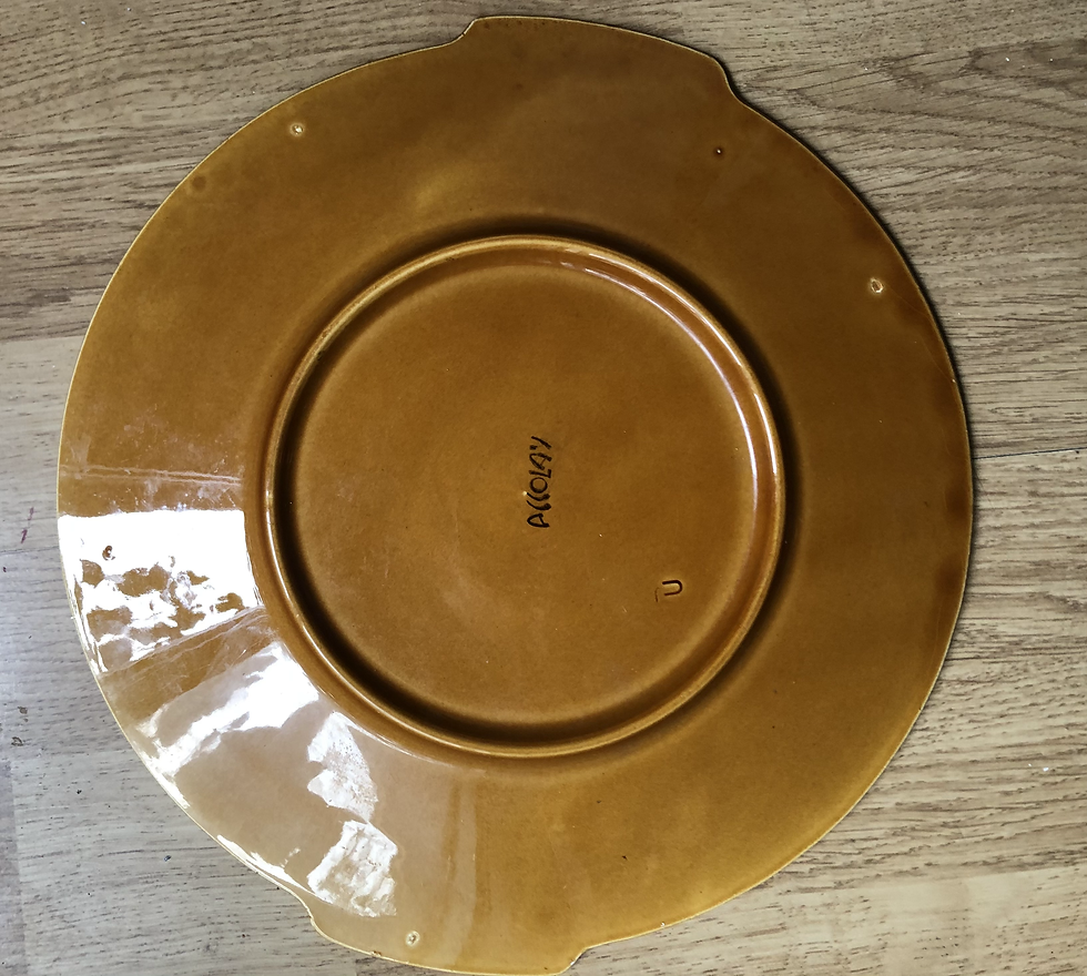 Miniature : Plat en céramique Accolay 1950-1960s