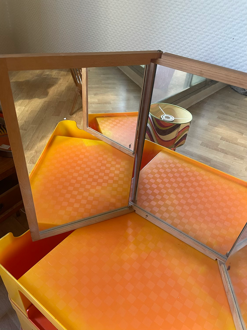 Miniature : Miroir triptyque 60-70s