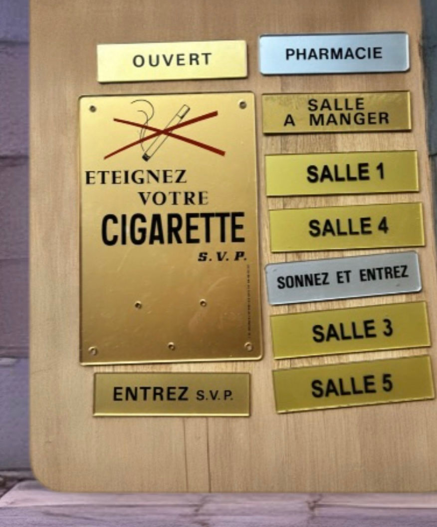 Miniature : Plaques pro plexiglas 60-70s