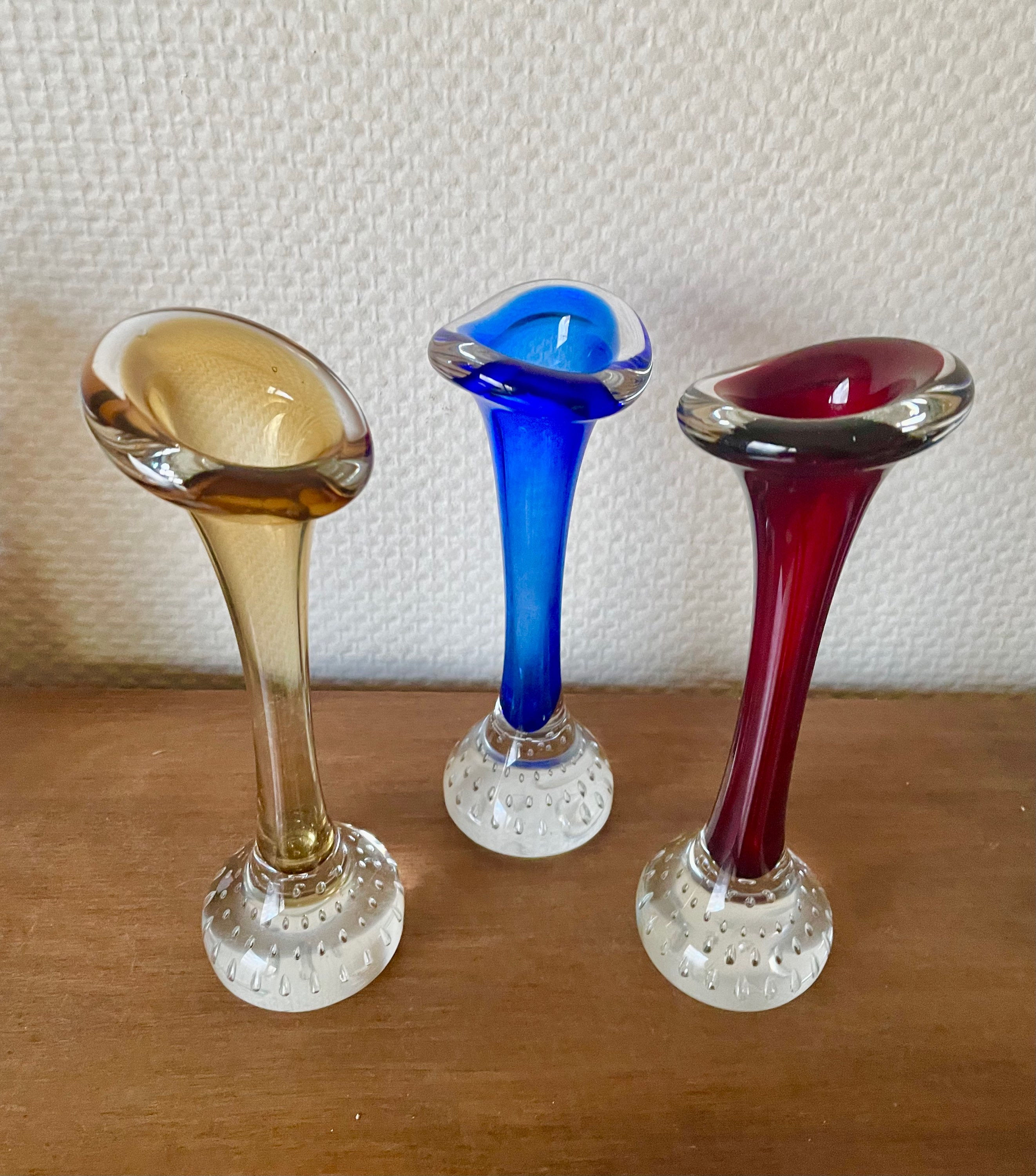 3 Soliflores Bo Borgstrom Aseda Suède 70s