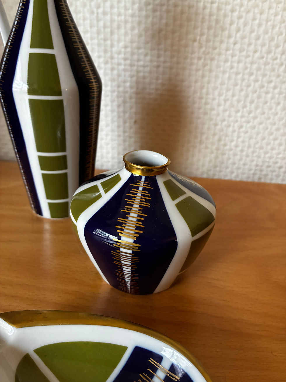 Miniature : Porcelaines Volksted Ech Kobalt RDA 60s