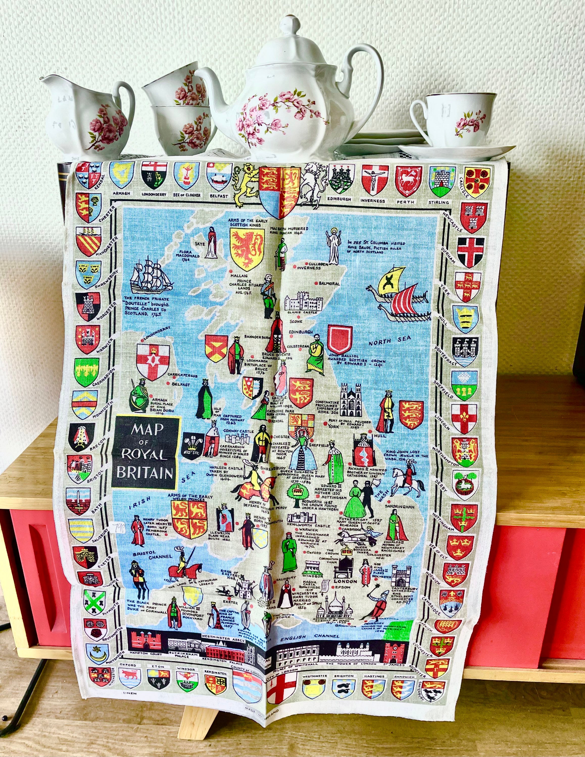 Nappe à thé en lin Ulster Weavers 70-90s