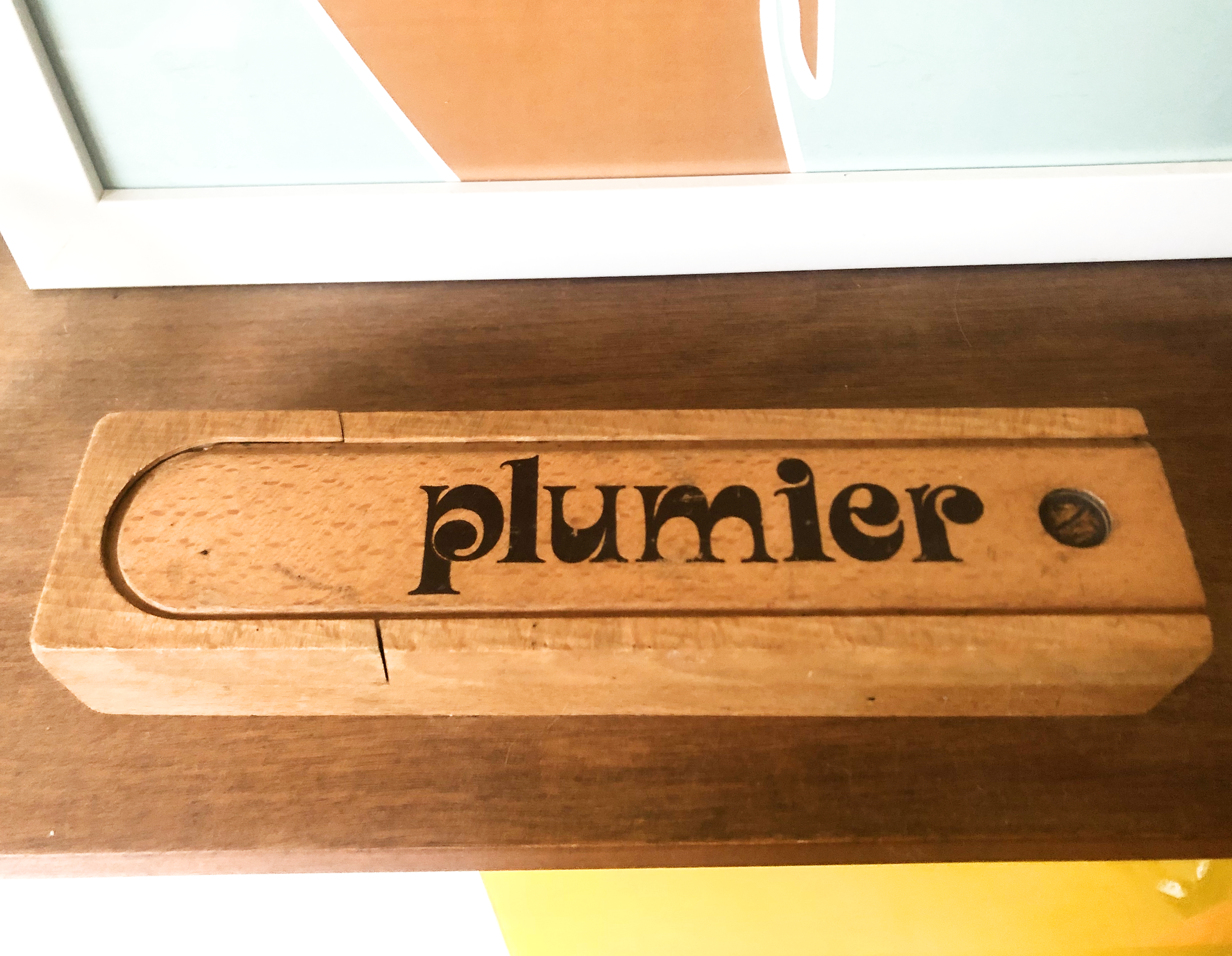 Plumier en bois 60-70s