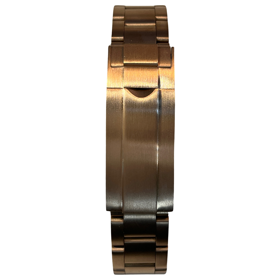 Thumbnail: 20mm Oyster Style BRUSHED Micro Adjust Solid Arc End Watch Bracelet