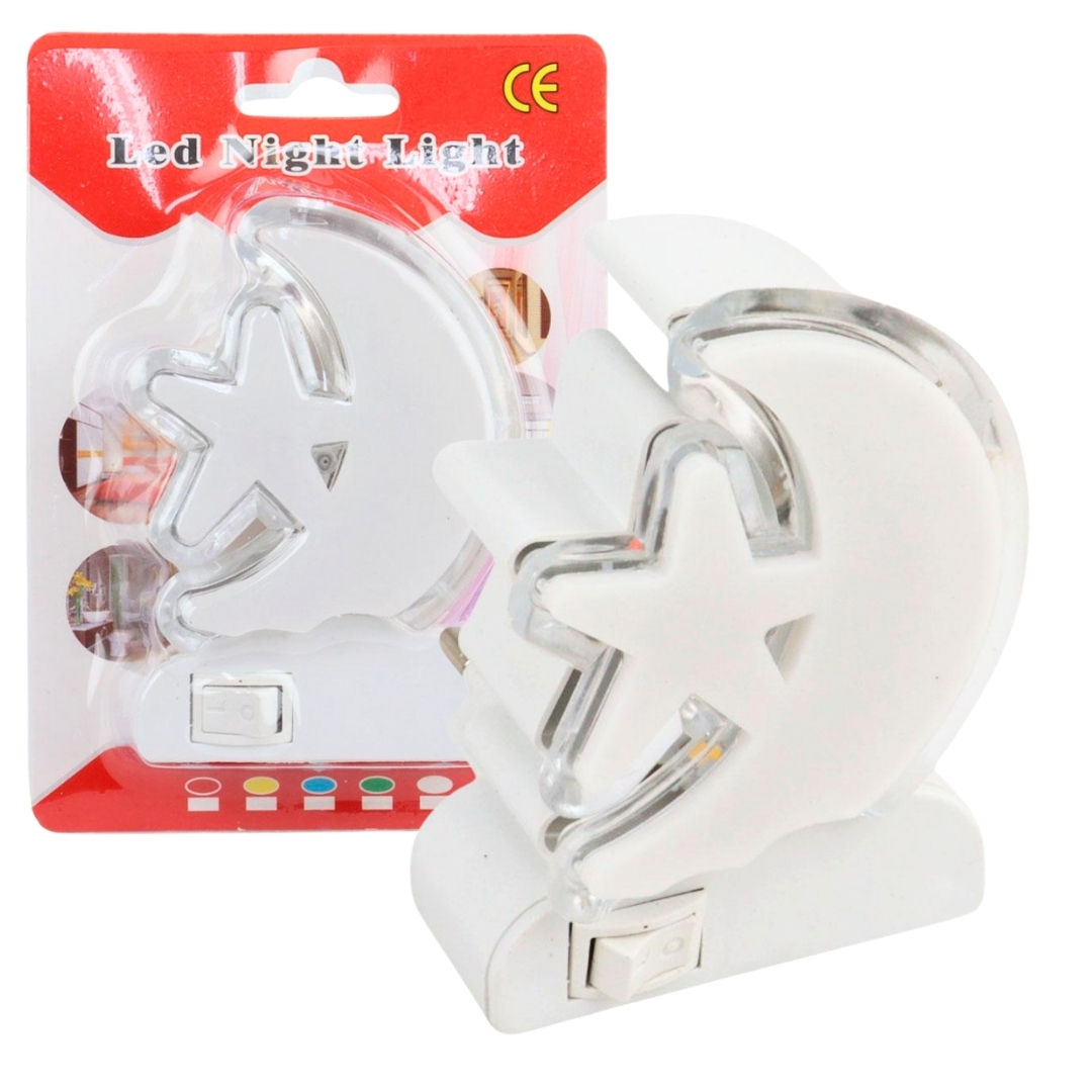 Luminária de Tomada | Bivolt | Lua com Estrela