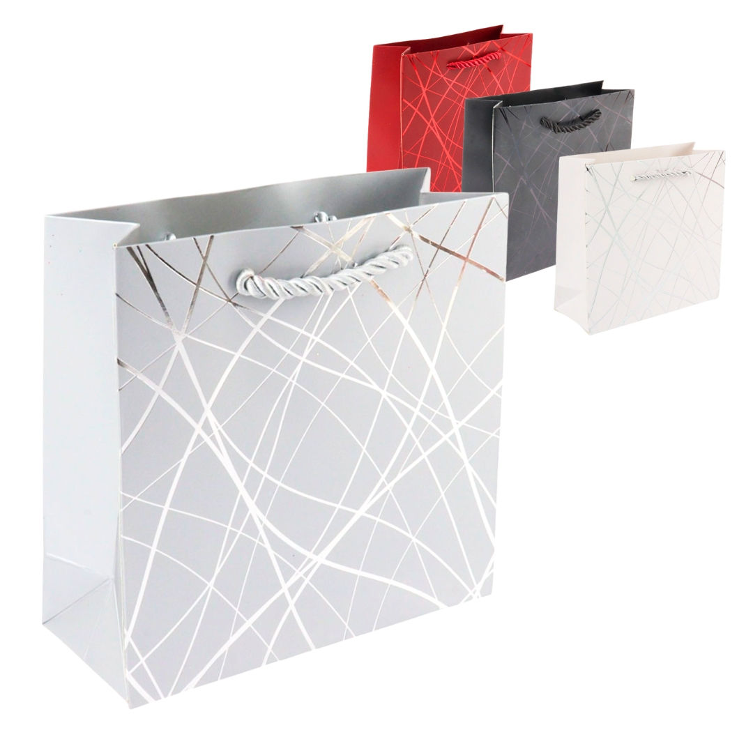 Sacola de Presente Linhas Metalizadas | Papel