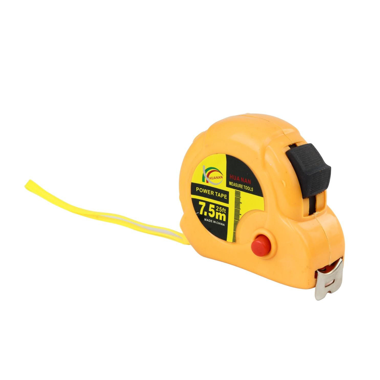 Trena de Plástico 7,5m x 20mm com Trava Amarelo