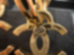 Thumbnail: Chanel 23P gold heart cc drop earrings