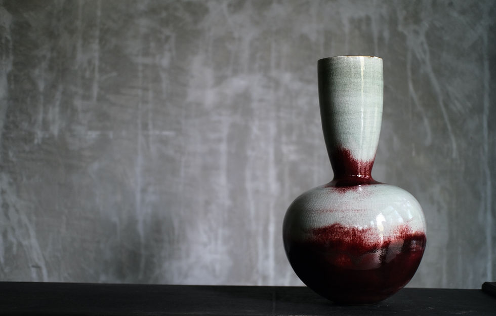 studio vi, ceramic vases, red collection